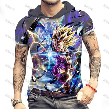 T-shirt de Homens, Homens com Capuz Tendência Tops Dragon Ball Z Anime Essentials 3XL de grandes dimensões Y2k T-shirts GOKU Novo Z Estilo Harajuku