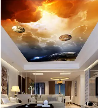 3d mural de parede tectos nuvens de teto, sala de estar, quarto frescos no tecto, a Decoração Home