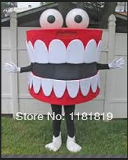 MASCOTE Do Falador dentes de fantasia da mascote do traje cosplay tema mascotte vestido de fantasia do carnaval fantasia