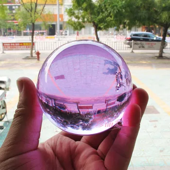 70mm Romântico Roxo Cristal Brilhante Bola de Cristal Esfera Feng shui Bola de Vidro para Casamento Suprimentos de Venda Quente