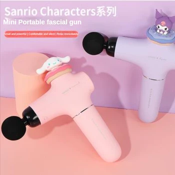 Kawaii Sanrio Cinnamoroll Anime Portátil Massagem Arma Profunda Do Tecido Muscular, De Relaxamento, De Alívio Da Dor Profissionais Fáscia Arma De Fitness