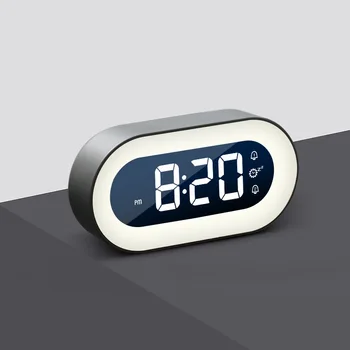 LED Relógio Digital Noite Desenho de Luz de ambiente de Trabalho Relógios de Casa, Decoração de Mesa Built-in Bateria de 1500mAh