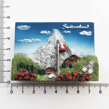 resina Europeia espinha dorsal Suíço maiden pico tridimensional cênica dos turistas lembrança magnético frigorífico adesivo
