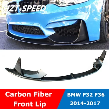 F32 MP Estilo Com Aventais de Fibra de Carbono, para-choque Frontal Lábio Difusor Para BMW Série 4 F33 F36 440i 425i 420i Modificar M4 MT 2014-2017