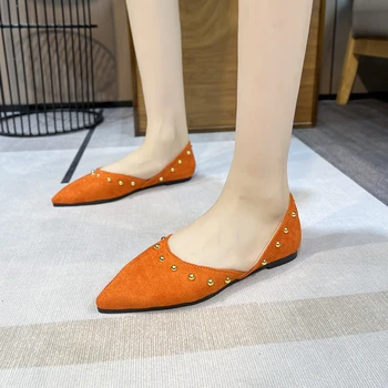2022 Nova Chegada Mulheres Flats Bonitas e da Moda Verão, Sapatos Televisão Bailarina Confortável e Casual Mulheres Sapatos de Tamanho 43