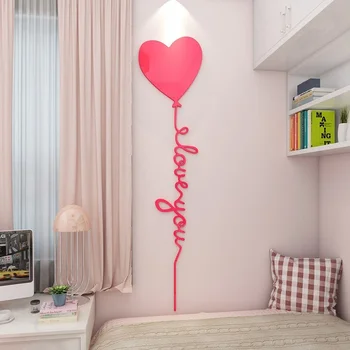 Criativo balão estéreo 3d adesivos de parede quarto da menina-de-cabeceira decorações de parede TV da sala de estar de plano de fundo decoração do quarto