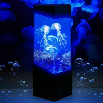 LED de Simulação de água-viva Lâmpada de Mesa Mudança da Cor do Tanque de água-viva de Aquário de Lâmpada de Led Luz da Noite Atmosfera Romântica Decoração de Casa