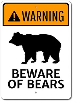 Urso Sinal de Advertência, Cuidado com os Ursos Sinal, Ter o Amante Presente, Urso Cabine Sinal, Aviso Ursos Sinal, Sinal de alerta